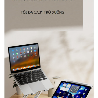 Đế xoay gập JRC Z2XT dành cho Laptop, Macbook xoay 360 độ - Hàng chính hãng