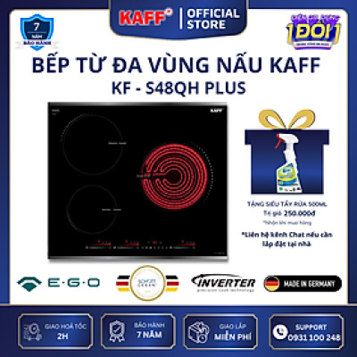 Bếp âm từ hồng ngoại 3 vùng nấu nhập khẩu Germany KAFF KF-S48QH Plus - Hàng Chính Hãng