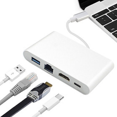 Cáp Chuyển Đổi USB Type C Sang HDMI, Hub USB Và Cổng Lan - Hàng Nhập Khẩu