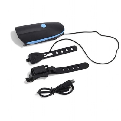 Đèn còi xe đạp 7588-B kháng nước tốt dễ dàng lắp đặt 3 chức năng sáng còi tiếng kêu to rõ