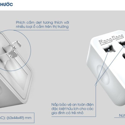 Ổ cắm điều khiển từ xa bằng wifi thông minh 16A OC01WF