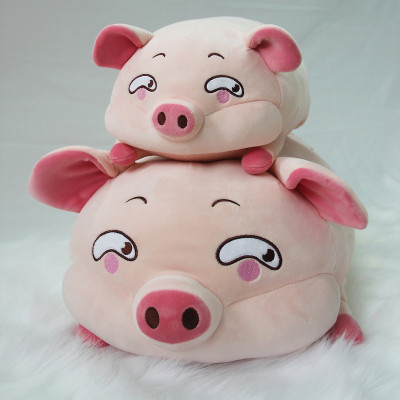 Gấu bông heo hồng mắt liếc vui nhộn, lợn mắt liếc đáng yêu siêu mềm (45cm--->75cm) vải miniso 4 chiều cao cấp mềm êm, an toàn cho trẻ nhỏ