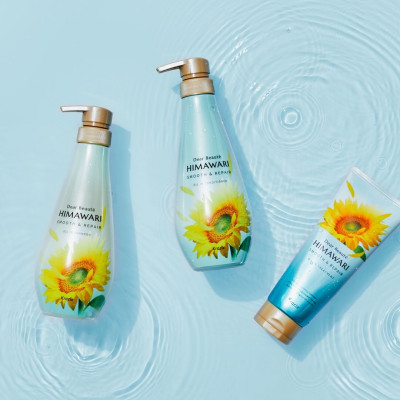 Combo Dầu Gội Và Dầu Xả Himawari Phục Hồi Tóc Khô Xơ Chẻ Ngọn Kracie Dear Beaute Himawari (Combo 2 Chai)