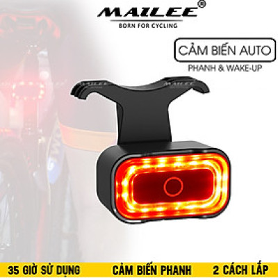 Đèn Sau Xe Đạp Có Cảm Biến Phanh và Chuyển động A07, 16 bóng LED, 7 chế độ sáng, tự động tắt khi không sử dụng, 800 mAH, sử dụng lên đến 35h - Mai Lee