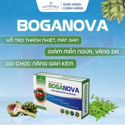 Viên uống Boganova hỗ trợ bảo vệ và đ.iêu tr.ị suy giảm chức năng gan (60 viên) - Nutramed