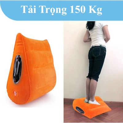 Ghế bơm hơi tình yêu Có Tay Vịn - Tặng Kèm Bơm Tay và quà tặng bơm tay đơn giản tháo ráp da bền đàn hồi không thủng