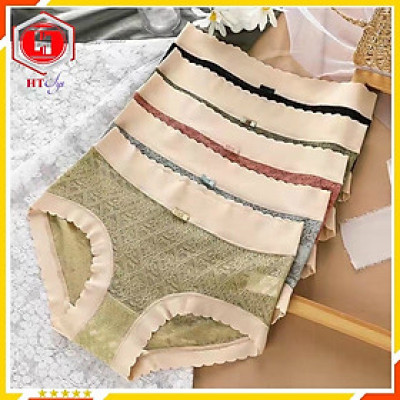 |Mã QL08| Combo 5 Quần Lót Ren Nữ - Quần Chip Nữ Cạp Và Viền Su Mát Lạnh Co Giãn Thoải Mái - Mẫu Mới  - Quần Lót Nữ Cao Cấp