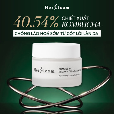 Kem Dưỡng Herbloom Thuần Chay Organic Kombucha Vegan Collagen Cream 60G