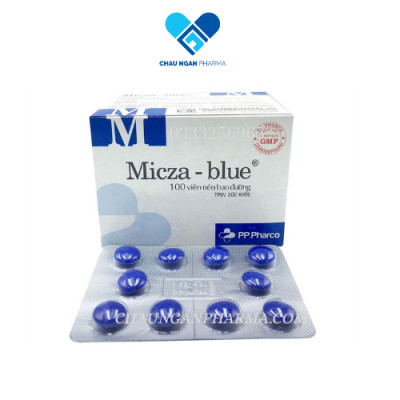 MICZA BLUE PP.Pharco Hỗ trợ làm giảm triệu chứng tiểu buốt Hộp 100 viên Bao Đường