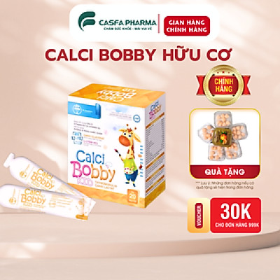 Canxi Hữu Cơ cho Bé Canxi BOBBY, L Lysine, D3K2, Hỗ Trợ Phát Triển Chiều Cao, 20 gói