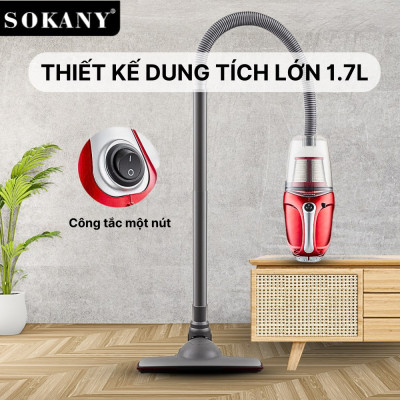 Máy hút bụi đa năng 8in1 SOKANY SK13048 loại CÓ DÂY, công suất cực mạnh 36000W, vừa hút vừa thổi bụi, làm sạch mọi ngóc ngách trong nhà - HÀNG CHÍNH HÃNG