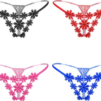 Quần lót nữ thêu hoa gợi cảm - Màu đen