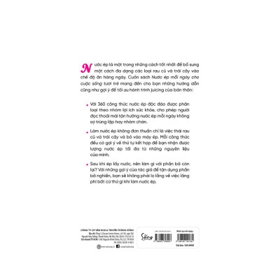 Juice - Nước Ép Mỗi Ngày Cho Cuộc Sống Tươi Trẻ  - Bản Quyền