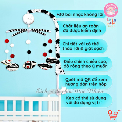 Đồ Chơi Treo Nôi Cũi Tự Động Quay kèm Phát Nhạc 36 Bài Hát Cho Bé Sơ Sinh - Baby Crib Mobile - Lalala baby