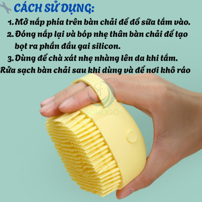 Bàn Chải Tắm Hình Thú Đáng Yêu Cho Bé – Chăm Sóc Da Nhẹ Nhàng Dụng Cụ Tắm Gội Silicon Đa Năng – Bóp Là Ra Bọt Cọ Tắm Silicon Tạo Bọt Có Hộp Đựng Xà Phòng Bàn Chải Massage Cơ Thể Silicon Mềm – Không Cần Tạo Bọt Tay