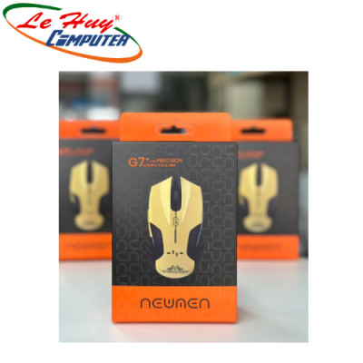 Chuột Newmen G7+ Plus Wired (Vàng, Đen) Hàng Chính Hãng