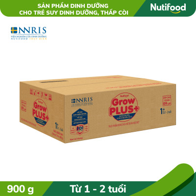 Sữa Bột Nutifood GrowPLUS+ Suy Dinh Dưỡng (Đỏ) 1+ Lon 900G
