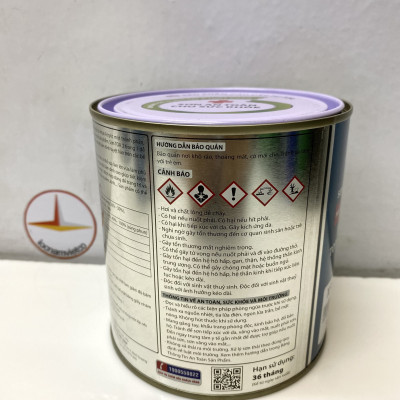 Sơn sắt mạ kẽm Toa 2 trong 1 màu xám đậm 192 _ 800G