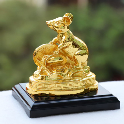 Tượng Chuột phong thủy mạ vàng size lớn - Quà tặng sinh nhật Sếp