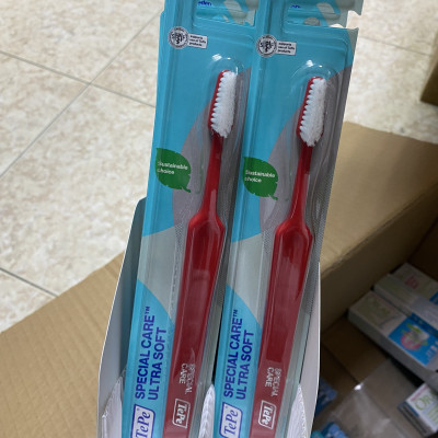 Bàn chải đánh răng siêu mềm màu đỏ - dùng sau phẫu thuật răng miệng Tepe Special Care (vỉ)