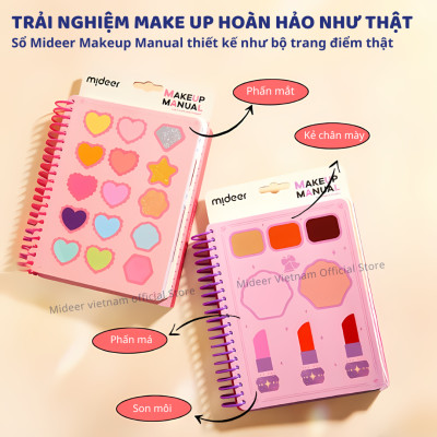 Mideer Make up Manual thiết kế thời trang, trang điểm, tô màu cho bé 3 4 5 6 7 tuổi