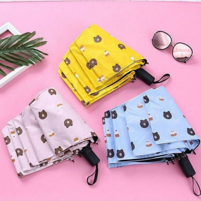 Ô dù   che nắng , đi mưa , họa tiết hình  gấu xinh xắn   dễ thương  ,  gấp gọn  , chống tia UV , có túi đựng tiện lợi ,  dễ dàng mang theo mọi nơi 