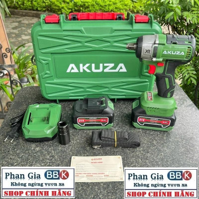 Máy Siết Bulong Pin AKUZA B350Pro Lực Siết 350N/m 21V - 2 Pin 10 Cell không chổi than - Bảo hành chính hãƞg