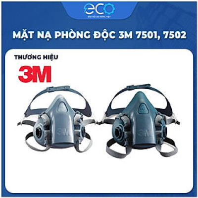 Mặt nạ phòng độc 3M 7501/7502 | Phun xịt hoá chất, phun sơn, nghề mộc, trừ sâu (Chưa bao gồm Phin Lọc)