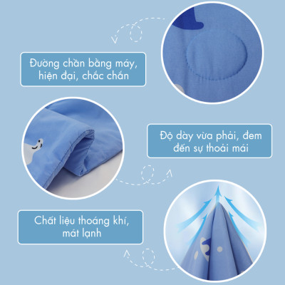 [CHĂN HÈ MÁT LẠNH] Mền lạnh I Cool Advance NIN House NM8027 | Chăn mền Ice silk cao cấp