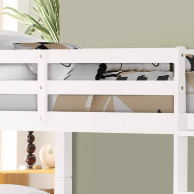 Giường 2 Tầng Uni Gỗ Tự Nhiên - Trắng