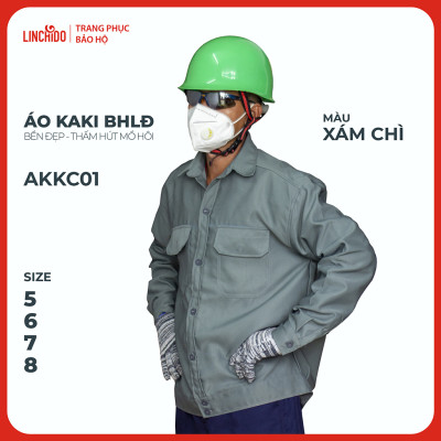 Áo kaki Bảo Hộ Lao Động Chất Liệu Thấm Hút Mồ Hôi Thoáng Mát Bền Đẹp - Mã AKKC01