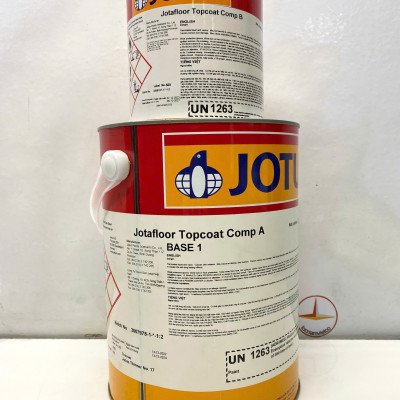 Sơn sàn bê tông epoxy Jotun Jotafloor Topcoat Base 3 màu RAL 5012 (xanh dương) _ 5L/bộ