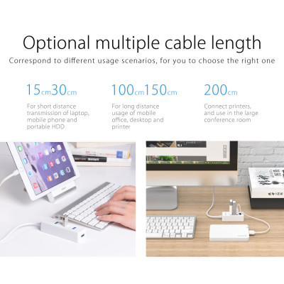 Hub USB 3.0 Orico 4 Cổng W5P-U3 - Hàng Chính Hãng