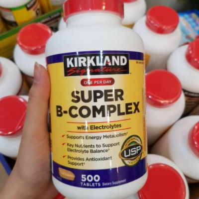 Vitamin B Kirkland Super B-Complex hỗ trợ chuyển hóa năng lượng, tăng hấp thụ dinh dưỡng, cải thiện suy nhược, thêm chất chống oxy hóa - OZ Slim Store
