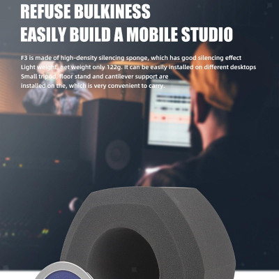 SOAIY Màn Chắn Lọc Âm Giảm Tiếng Ồn, Lọc Tạp Âm Cho Phòng Thu F3 - Hàng Nhập Khẩu