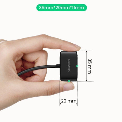 Ugreen UG70606CM193TK 2 trong 1 bộ chuyển usb type C ra 3.5mm Audio và sạc cổng C màu đen - HÀNG CHÍNH HÃNG