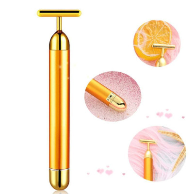 Máy Massage Mặt Nâng Cơ Bằng Hợp Kim Gold 24k rung cầm tay đa vị trí toàn thân WholeBody loại tốt (Hàng Chính Hãng)