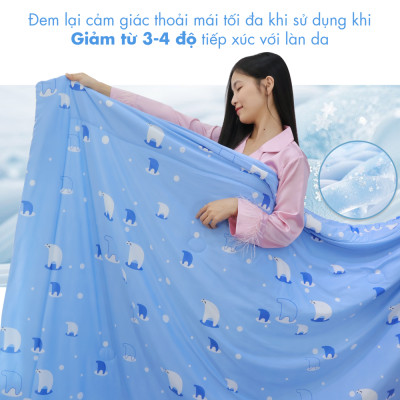 [CHĂN HÈ MÁT LẠNH] Mền lạnh I Cool Advance NIN House NM8027 | Chăn mền Ice silk cao cấp
