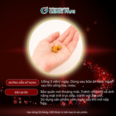 Viên Uống Thải Độc Gan, Giải Rượu Kanzo Ukon Genki Fami Nhật Bản Hộp 30 Viên