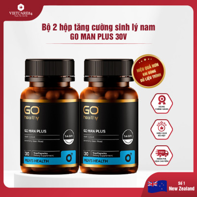 Bộ Sản Phẩm 2 Hộp Viên Uống Tăng Sinh Lý Nam New Zealand Go Man Plus 30 Viên | Giúp Tăng Cường Sinh Lực, Sinh Lý Ở Nam Giới - Nhập Khẩu Chính Hãng