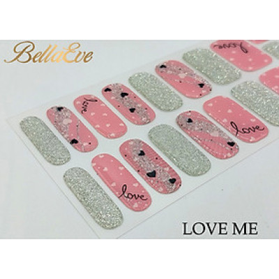 Bộ 20 Miếng Dán Móng Tay Kiểu Hàn Quốc Silicon Không Keo Dán Bellaeve