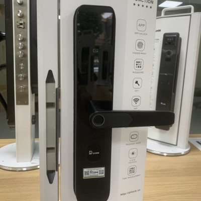 Khóa cửa vân tay điện tử thông dùng app cao cấp cửa nhôm, cửa gỗ, cửa lõi thép, cửa đố lớn chống nước, khóa cửa Smart Lock bảo hành 30 tháng Chính Hãng DILLOCK DL882
