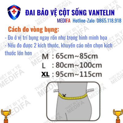 Đai Bảo Vệ Cột Sống Thắt Lưng VANTELIN bảo vệ cột sống, đai bảo vệ khớp số 1 Nhật Bản