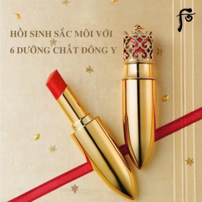 Son Lì Cao Cấp Whoo Gongjinhyang Mi Luxury Lip Rouge Màu 45 đỏ thuần