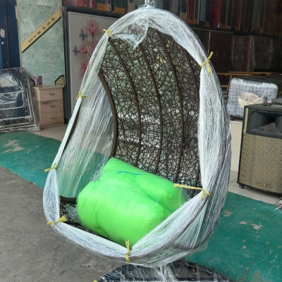 Xích đu sân vườn Juno Sofa cây cong lồng mây nhựa đan 1m x 1m x cao 1m75