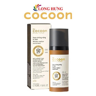 Kem chống nắng bí đao Cocoon Winter Melon Sunscreen SPF 50+ PA++++ giúp bảo vệ da (50ml) - Hàng chính hãng