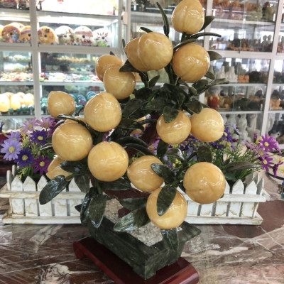 Cây đào phong thuỷ đá ngọc hoàng long gồm 18 quả - Cao 36 cm