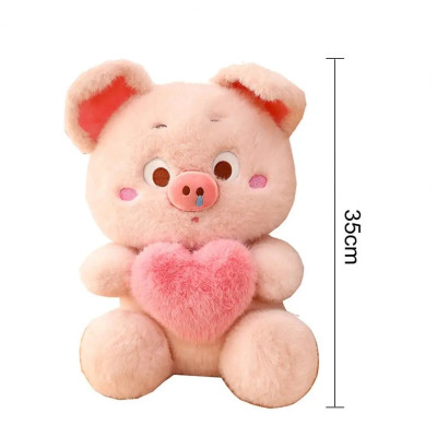 Thú nhồi bông heo rút tim đáng yêu - Size từ 30cm đến 50cm - Quà tặng gấu bông heo ôm tim có thể kéo ra được.