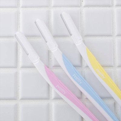 Dao Cạo Lông Mày Cán Dài Lưỡi Thép Không Gỉ Kai Pretty 00188