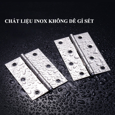 COMBO Bản Lề Lá Inox KUNBE Đa Dạng Kích Thước Phù Hợp Với Nhiều Loại Cửa Tủ, Cánh Gỗ, Đồ Nội Thất